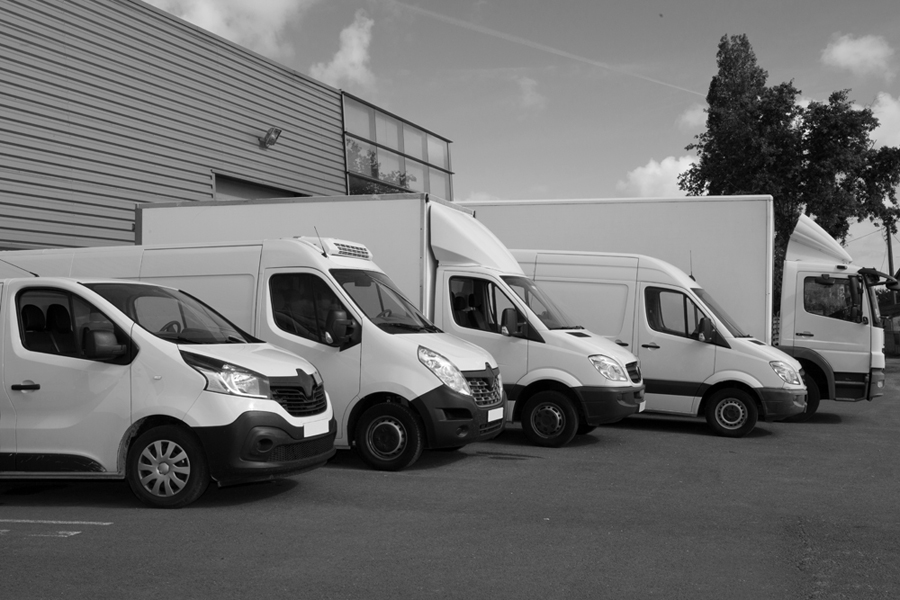 Herts courier with a fleet of small vans, XLWB vans, Lutons, lorries